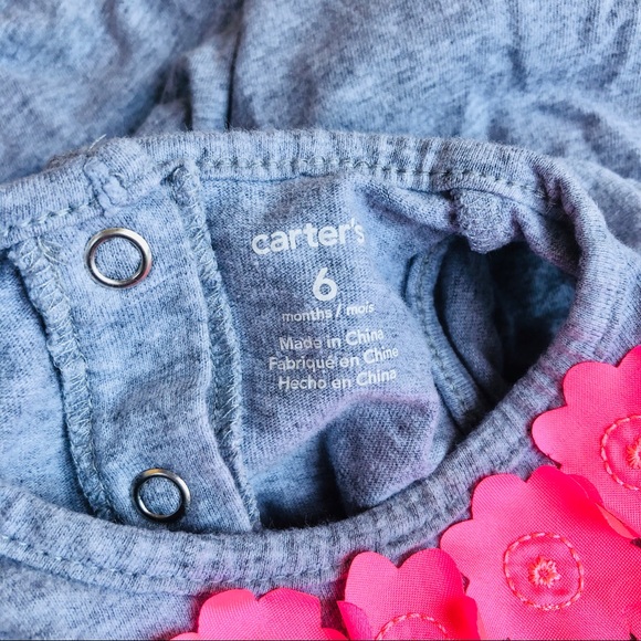 Carter’s Gray Bubble Romper - Size 6M - Picture 3 of 3